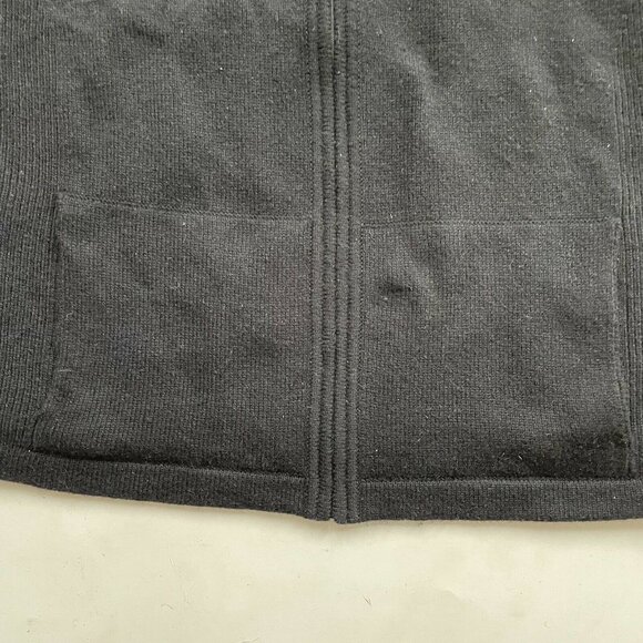 St. John Sport Black 100% Cashmere Zipper Sweater Gold Buttons XL - Picture 4 of 10
